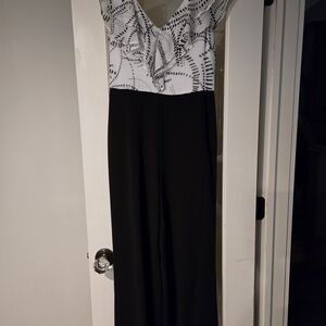 DKNY Black and White Jumpsuit